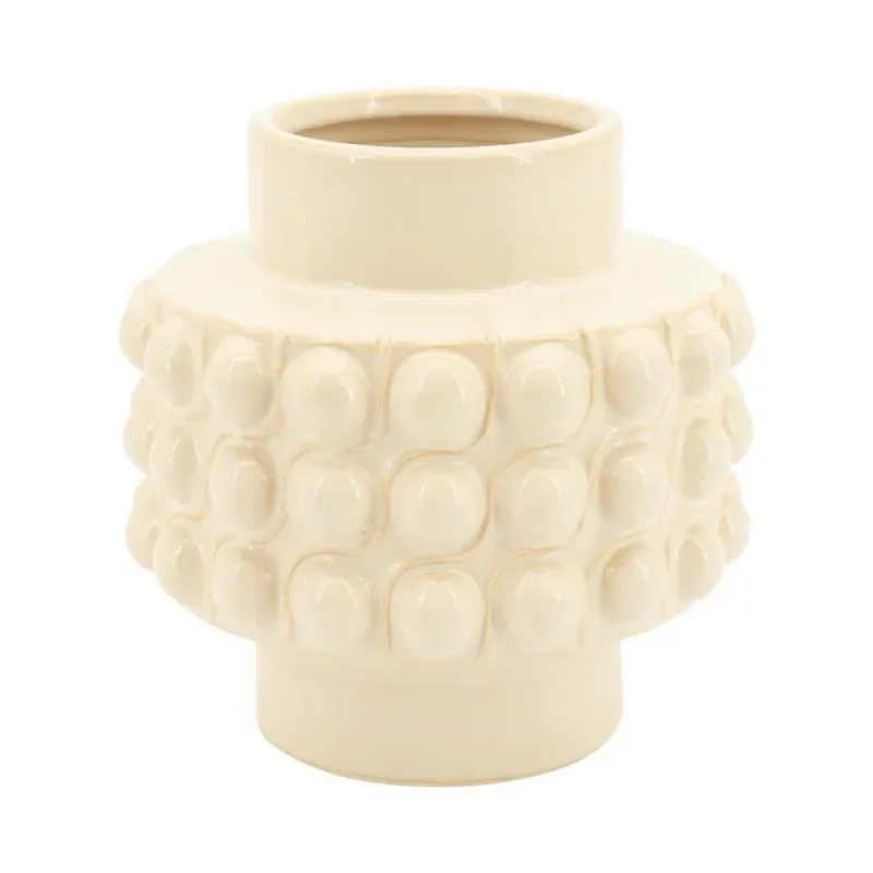 Saga small 21x21x21 cm Lergods off white
