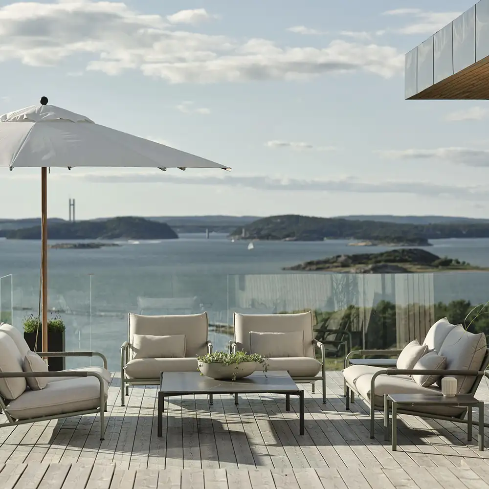 Lerberget 2,5-sits soffa grön / ash 