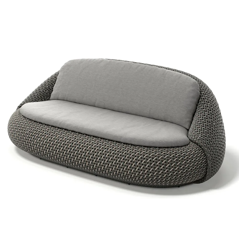 Dedon, ATOLO 2-sits soffa C3E verdraut onyx 0228 pine silver 0229