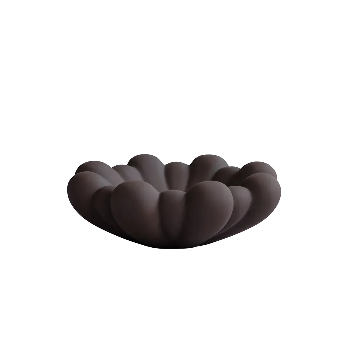 Handgjord Dekorationsskål Bloom Chocolate Brown Ø 28,5 cm