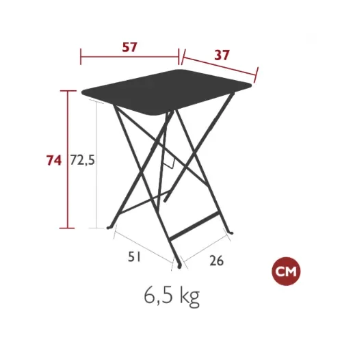 Bistro bord 37x57 cm Red ochre