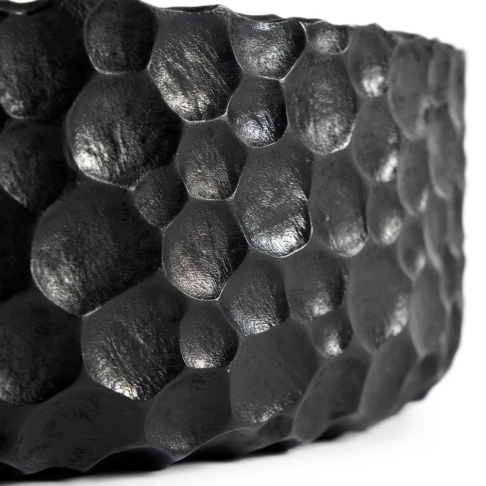 Chopped skål svartlackad mahogny- Set om 3