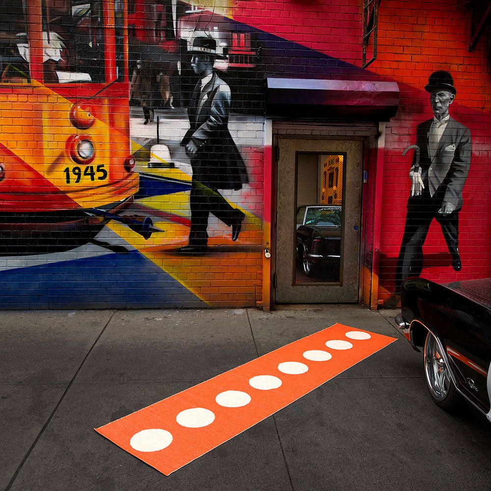 Alternativ bild 1 för Pappelina Matta Vera, 70 x 225 cm, warm grey/vanilla