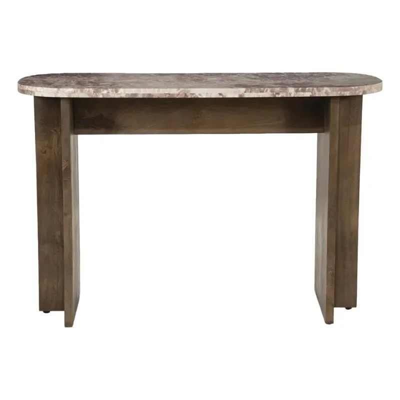 By-Boo, Console table Haussmann 120x45x80 cm Mangoträ & Marmor Rosa
