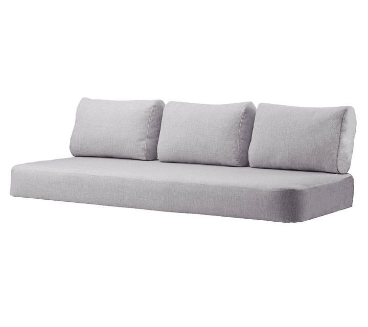 Cane-line, Sense/Moments 3-Pers. Soffa Indoor Dynset Light Grey