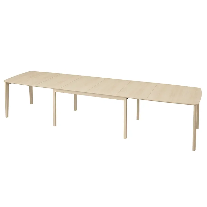 SM107 Matbord 101x160-316-368 cm Massiv vitoljad ek