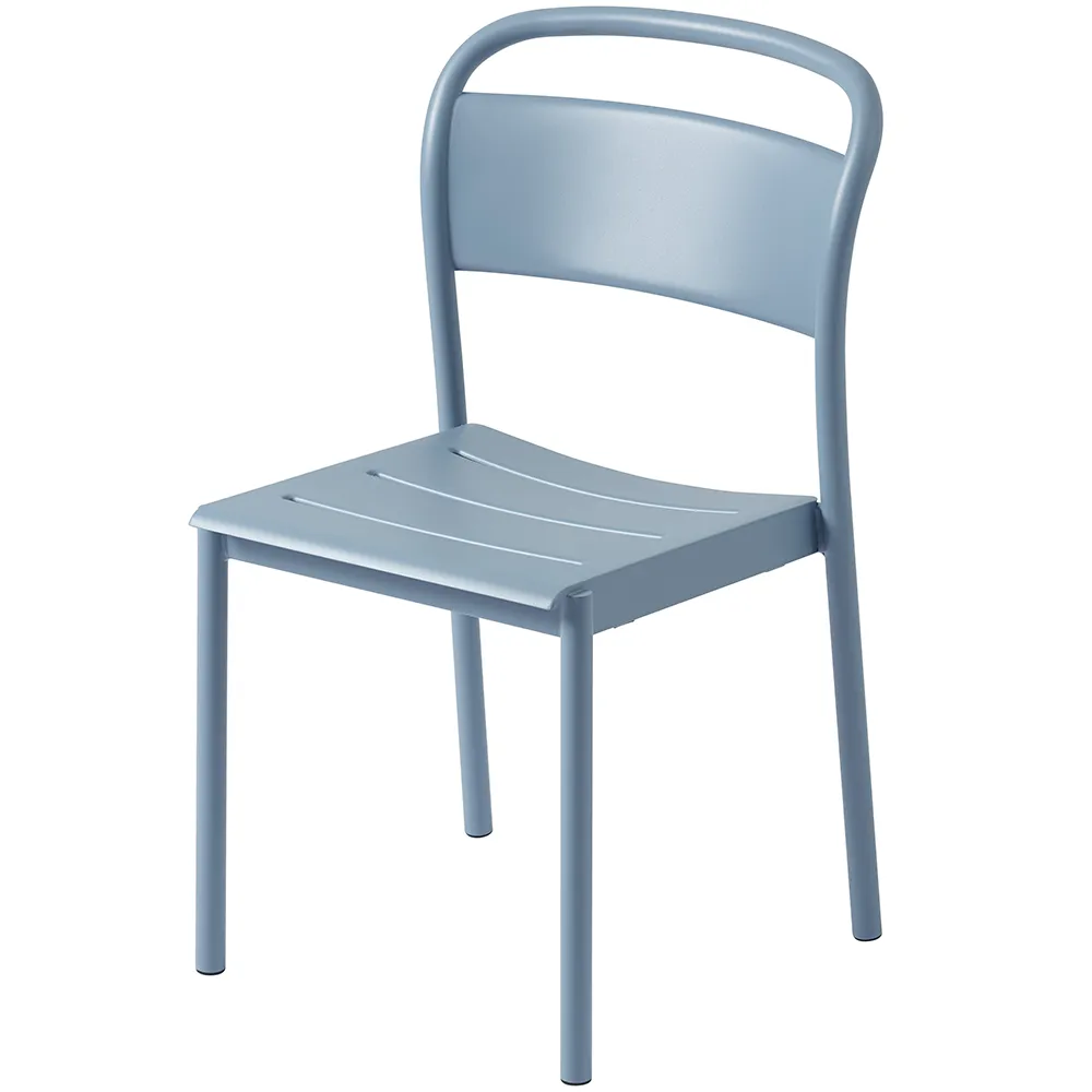 Produktfoto för Muuto - Linear Steel Side Chair - Trädgårdsstol - Pale Blue - L49,6 x D54 x H85,1 cm