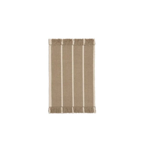 Calm Kelim Matta 50x70 cm - Dark Sand/Off-white