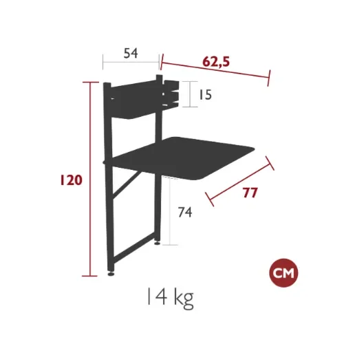 Bistro balkongbord 57 x 77 cm Latte beige