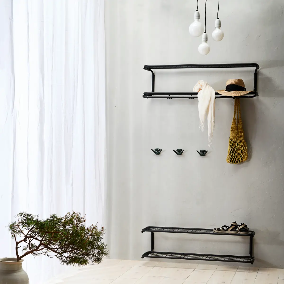 Classic hatthylla 120 cm Svart Svart