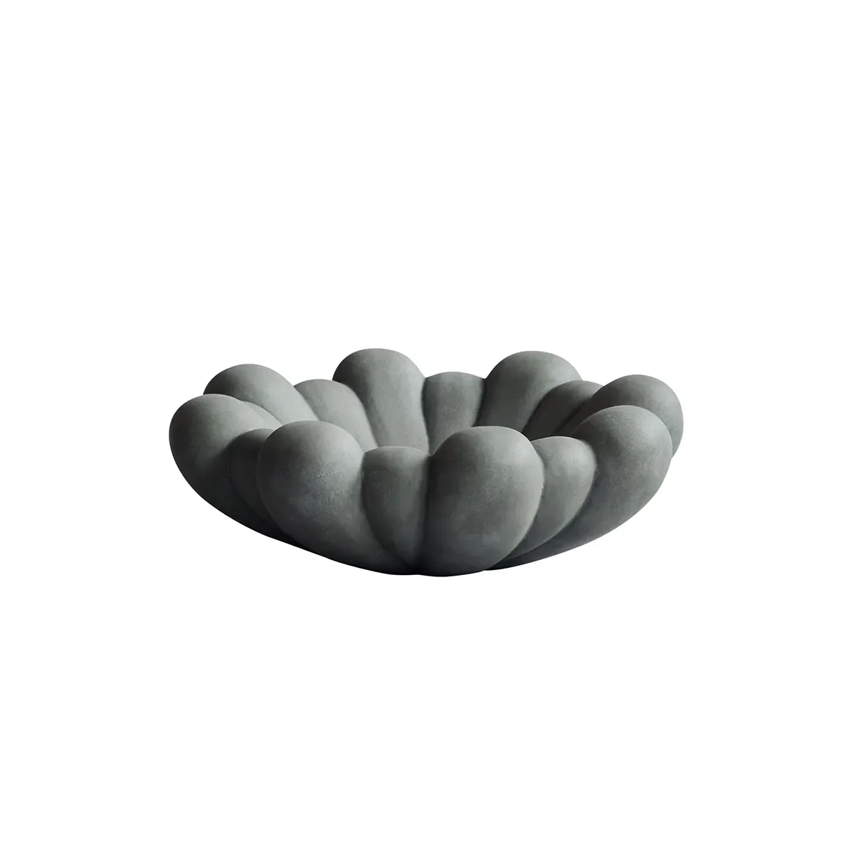 101 Copenhagen, Handgjord Dekorationsskål Bloom Dark Grey Ø 28,5 cm