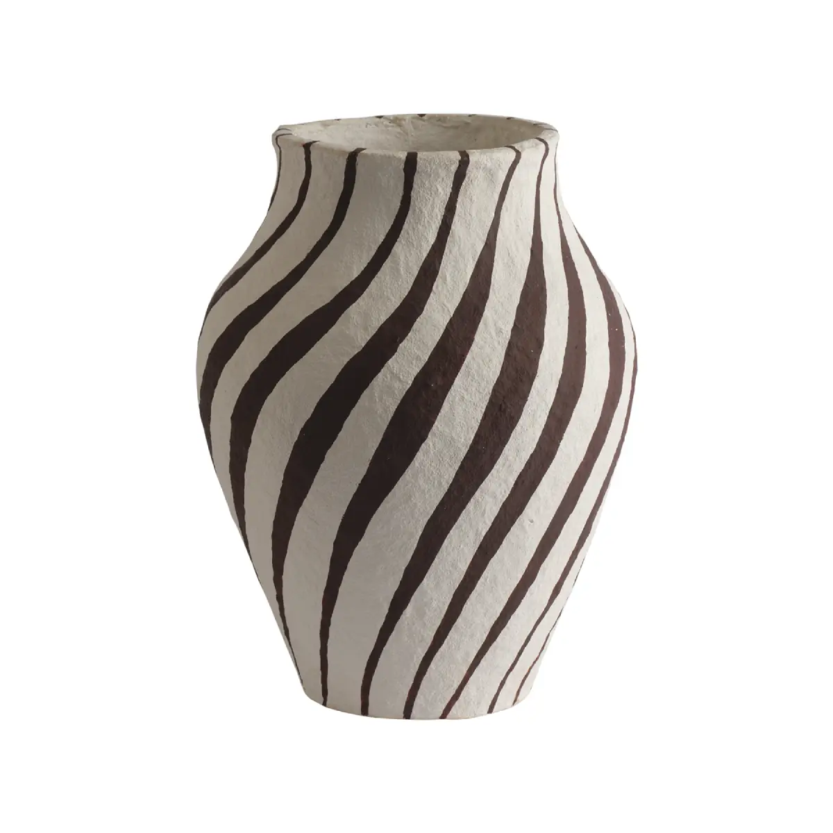 ANGUS Kruka vit/brun Ø19xH25 cm