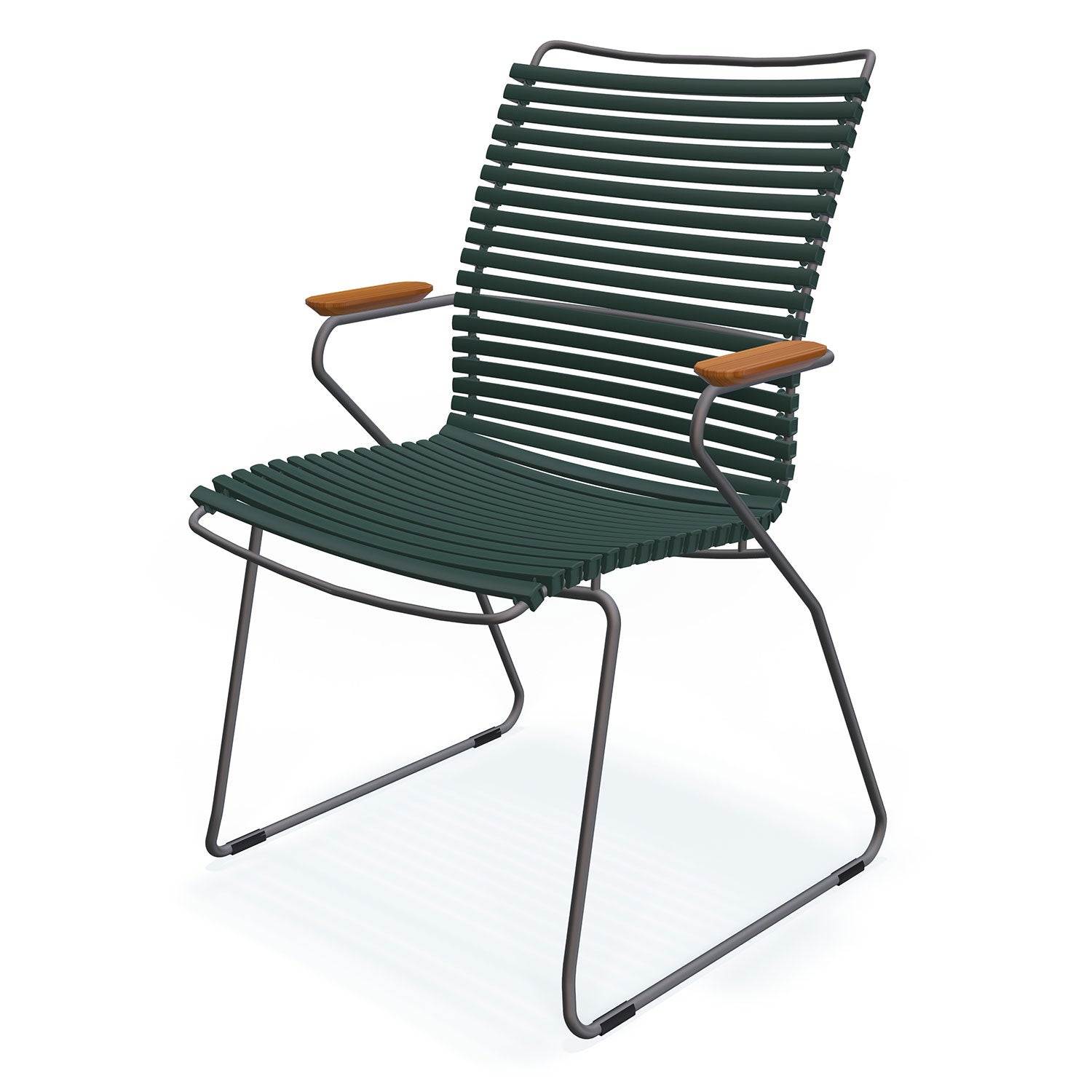 Click karmstol hög pine green/grey bamboo