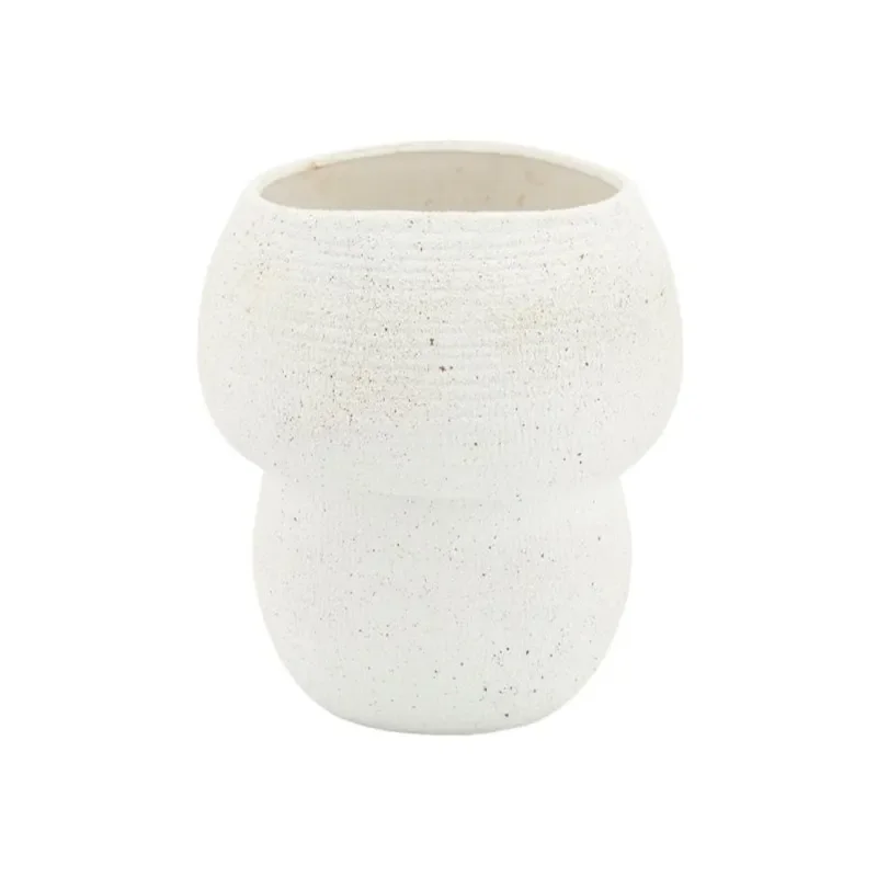 Grava small Vas 27,5x27,5x31 cm Lergods Off white