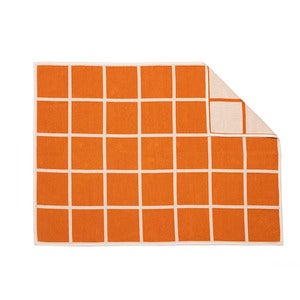 Vävd filt i lammull Criss Pale Orange