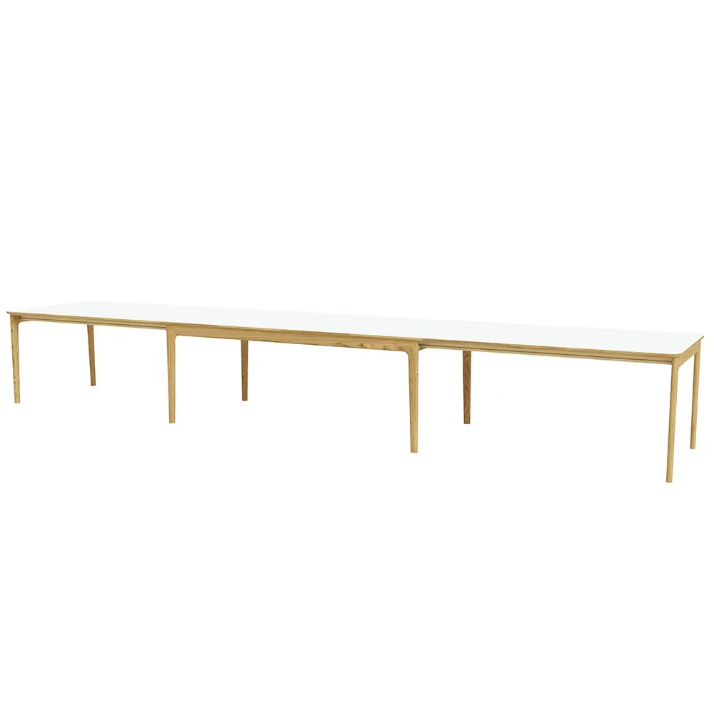 Sm27 Matbord Ek Naturolja/Vit Laminat