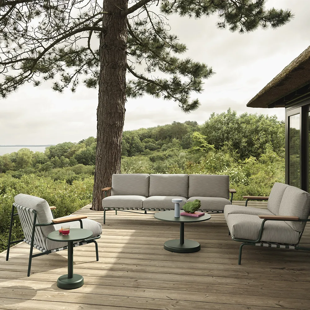 Settle 3-sits soffa Ribbed Weave 2/Dark Green 