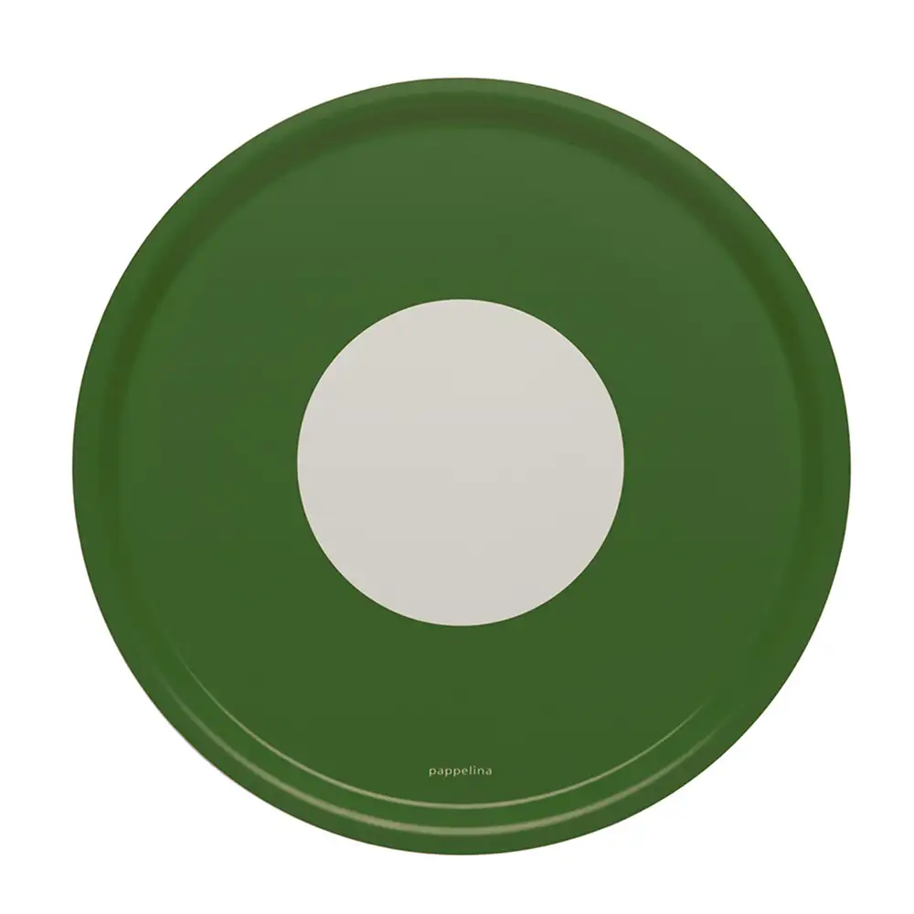 Vera tray 38x38 cm round dark green