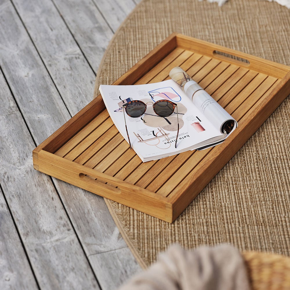 Turin serveringsbricka natur teak 