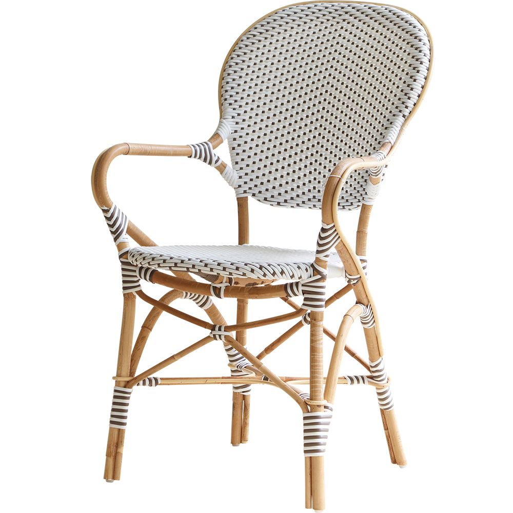 sika design, isabell karmstol grå m vit prick