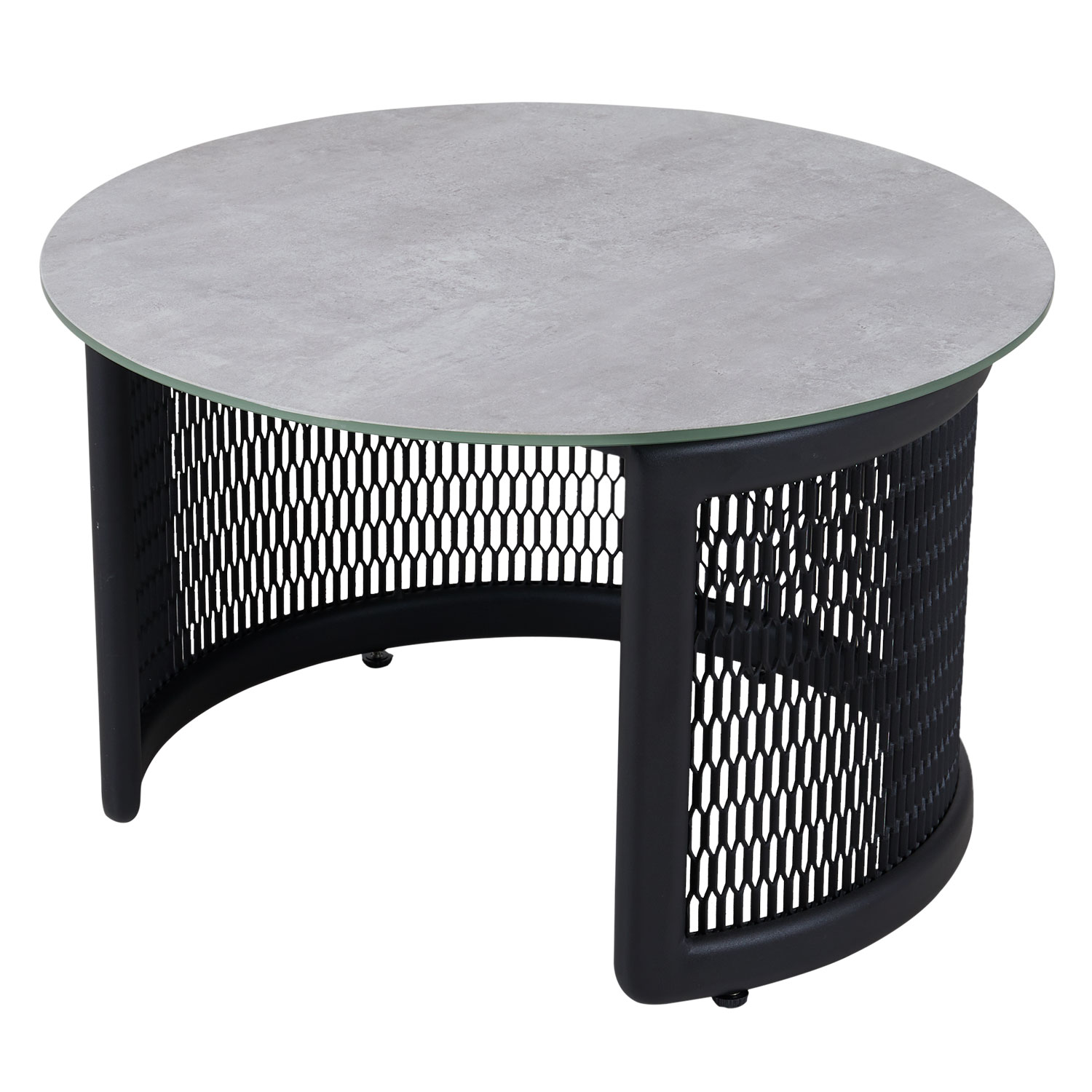 Virgo soffbord 60×37 cm svart/grå