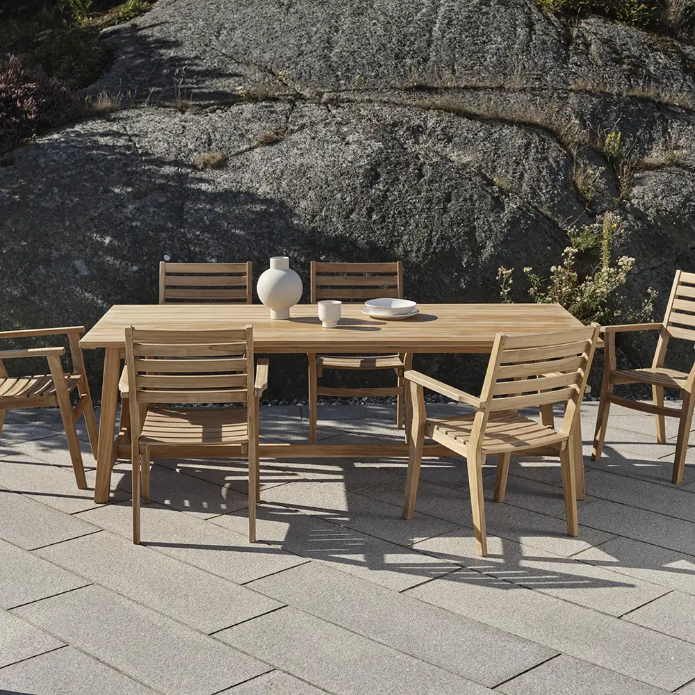 Keros matbord 100x220 cm teak