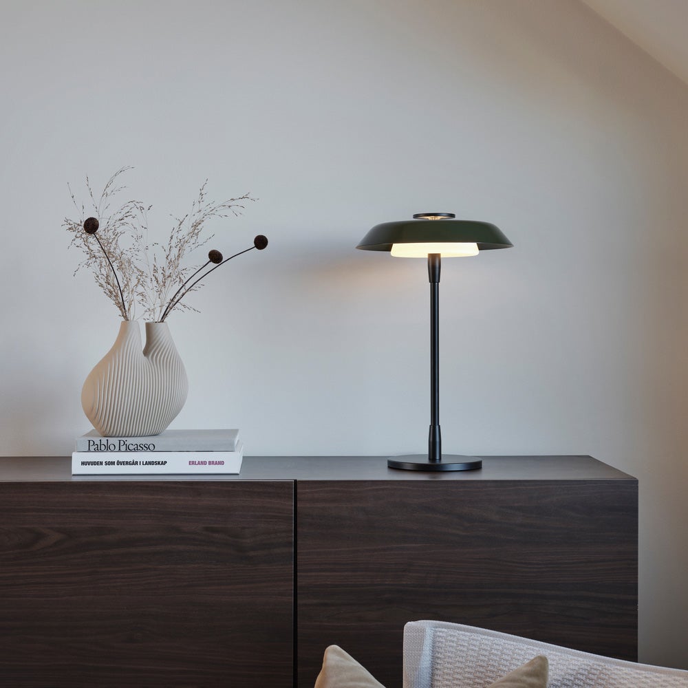 Horisont bordlampa H475 mattsvart/blank skogsgrön