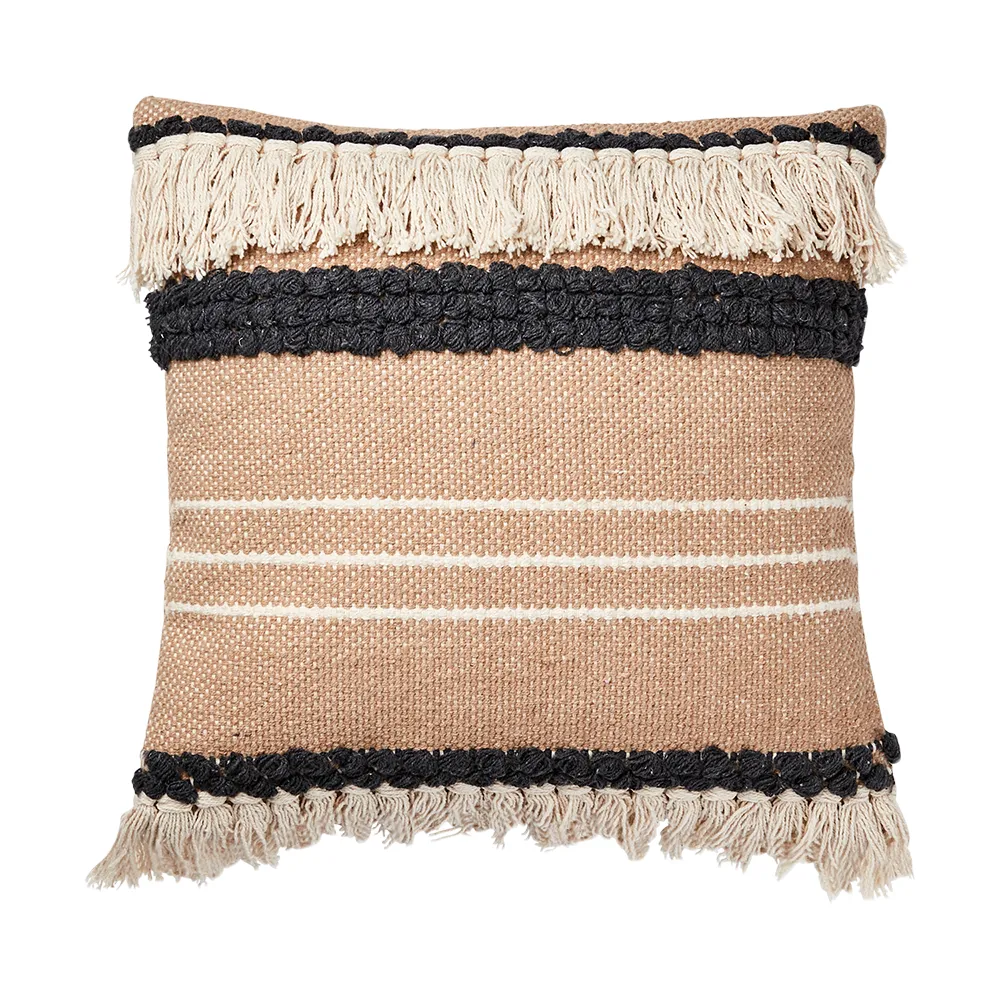 MINNA kuddfodral beige/elfenben/grå