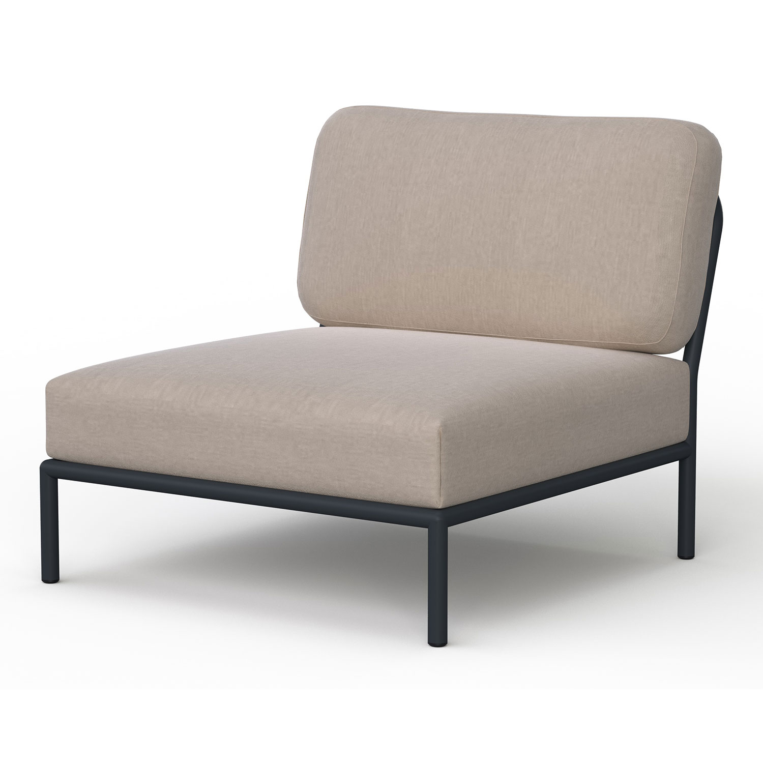 Produktfoto för HOUE - LEVEL / Lounge Chair - Trädgårdsstol - Ash/Dark Grey - L81 x W95 x H82 x SH38 cm