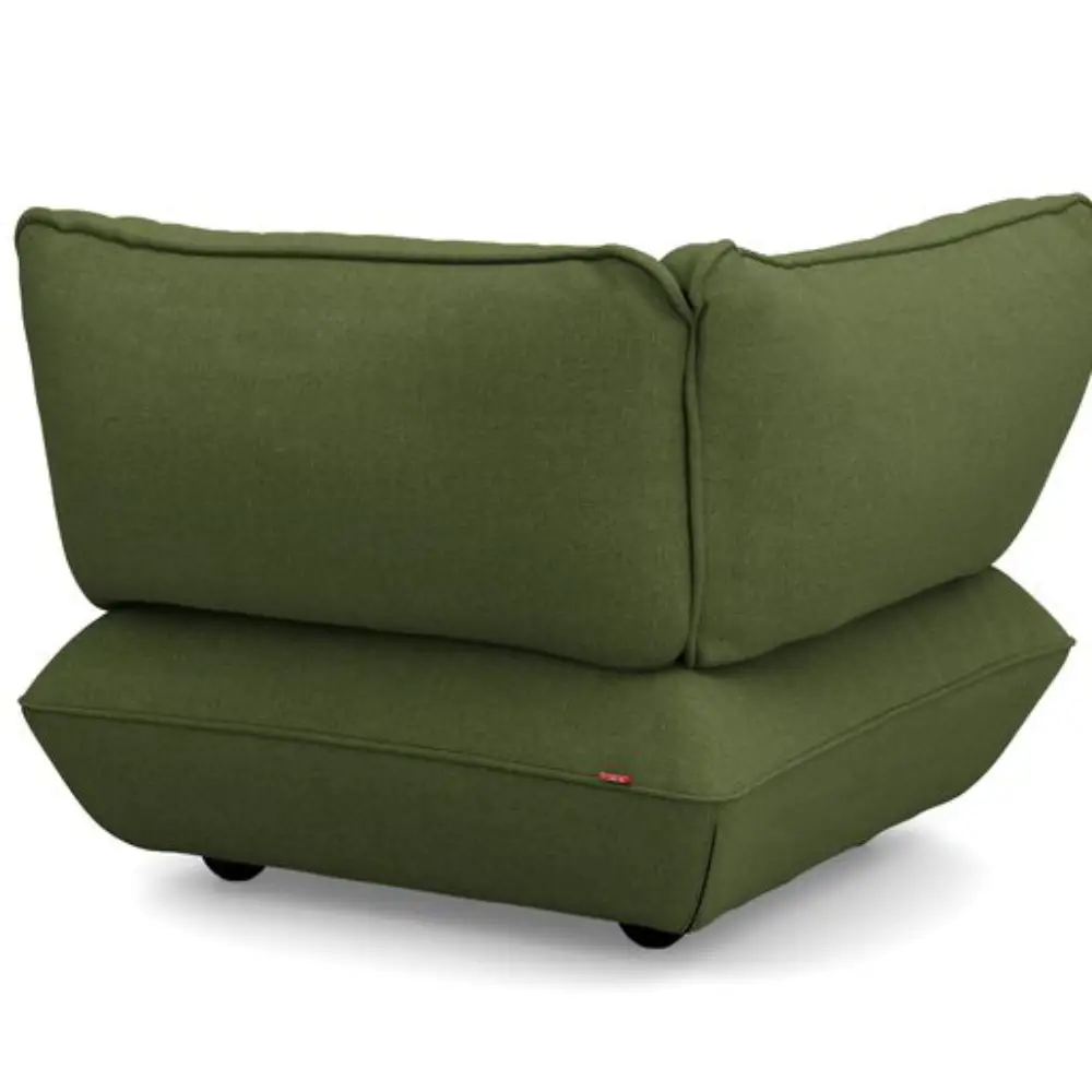 sumo soffa hörndel boucle recycled leaf green