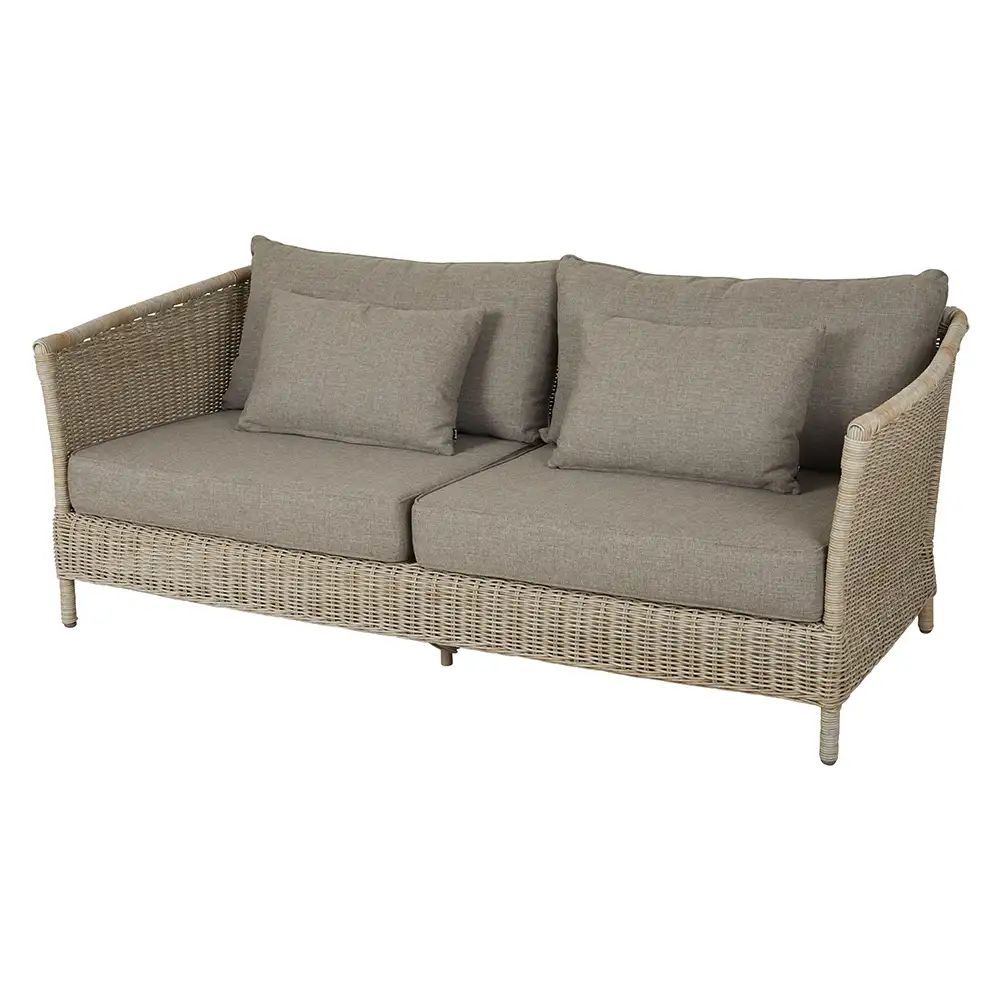 Aster 3-sits soffa beige konstrotting inkl dynor 