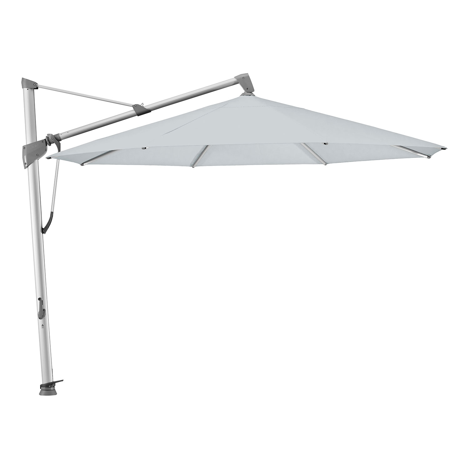 Glatz Sombrano S+ frihängande parasoll 350 cm kat.5 anodizerad alu / 665 chrome