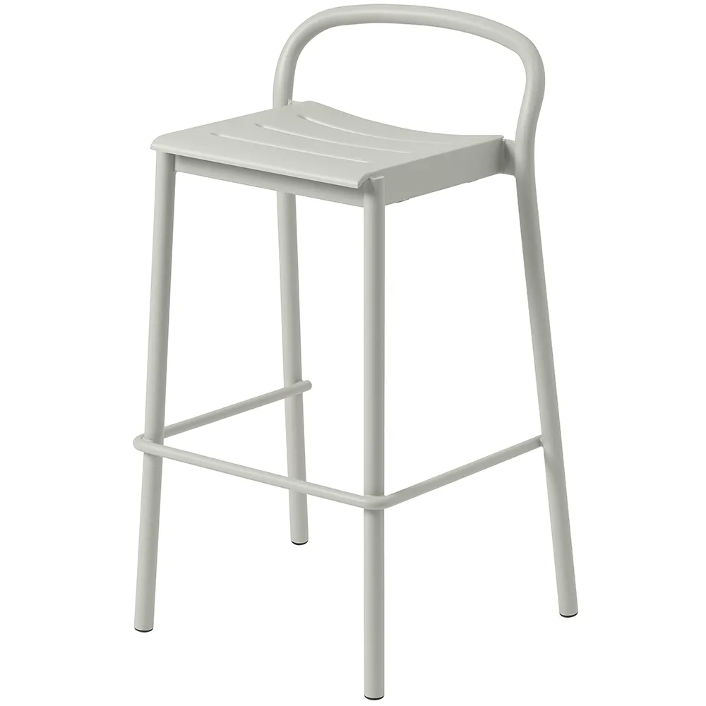 muuto, linear steel barstol grey