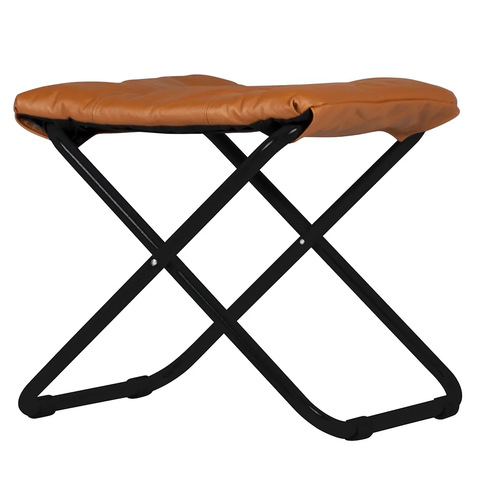 fiam, chico fotpall cognac leather