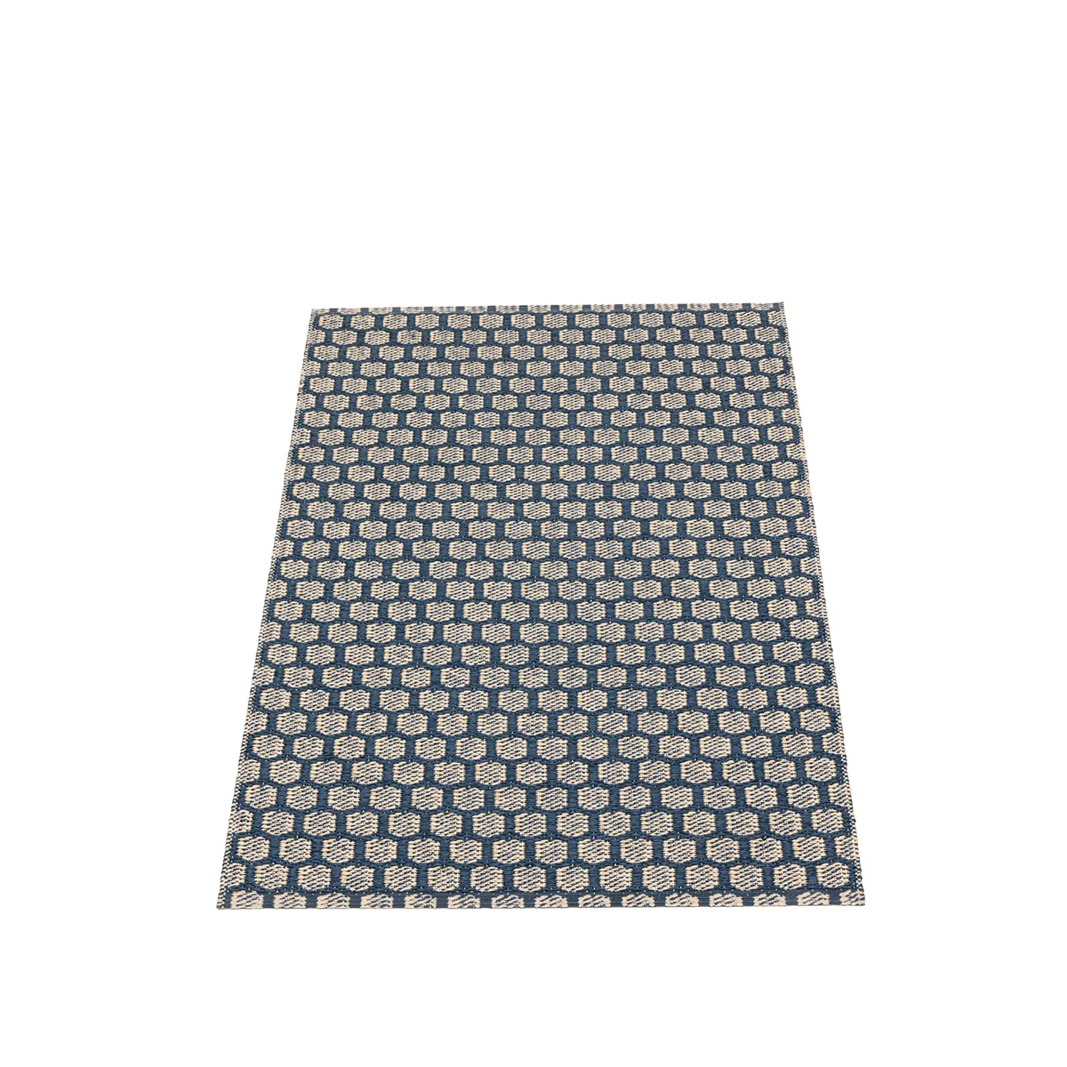 Pappelina, Vändbar Plastmatta MIMI Ocean Blue/Cream 70x360 cm