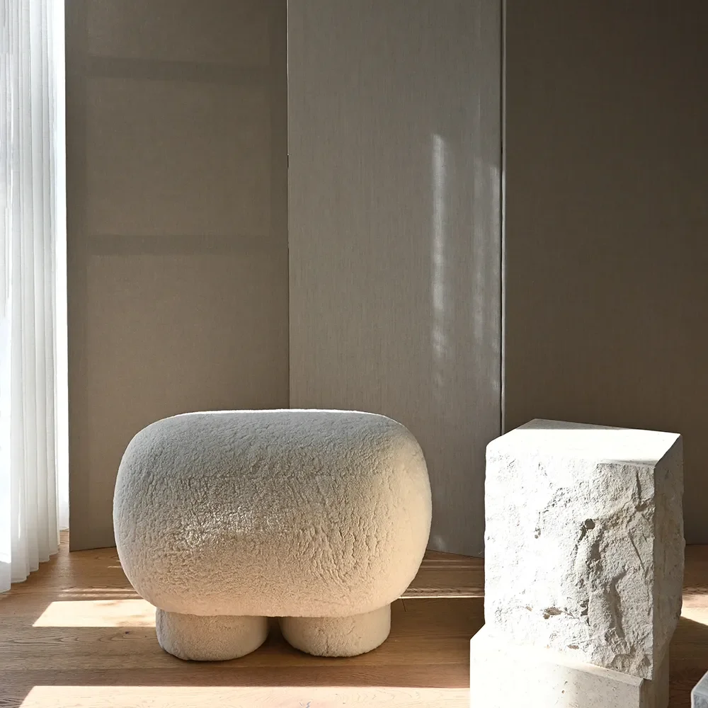 Big Foot Bänk, Petit - Sheepskin