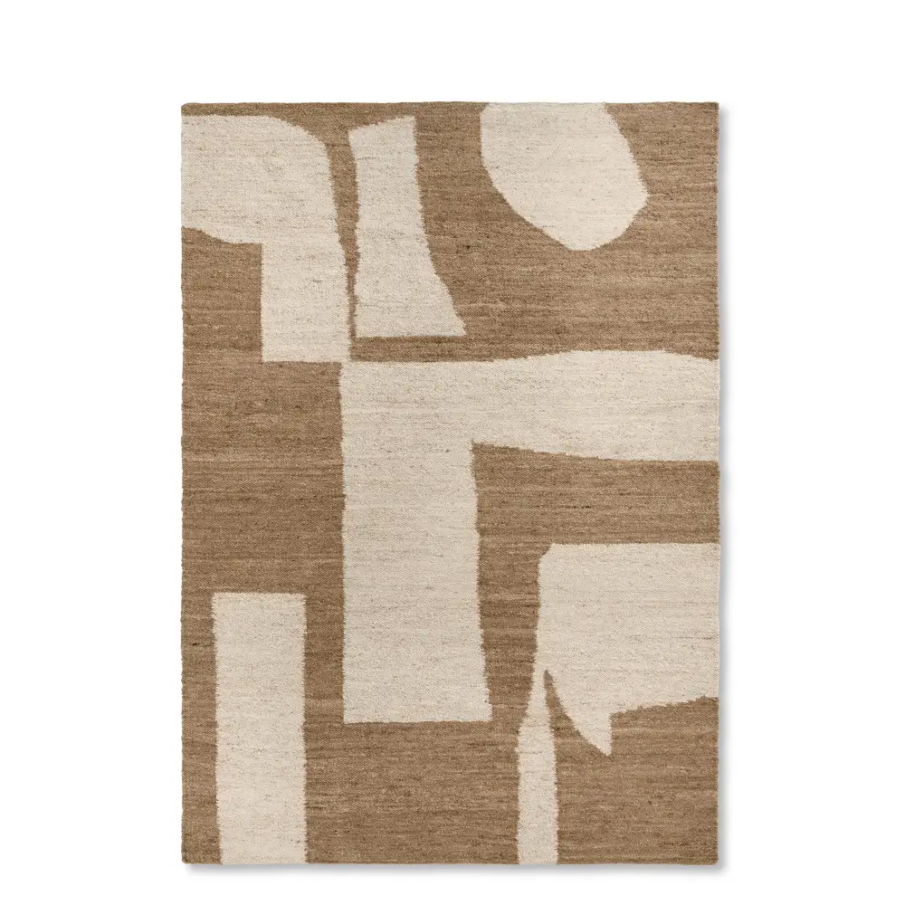Produktfoto för Ferm Living - Piece Rug - Mattor - Piece Rug - 200 x 300 - Off-white/Toffee - W200 x D1 x H300 cm