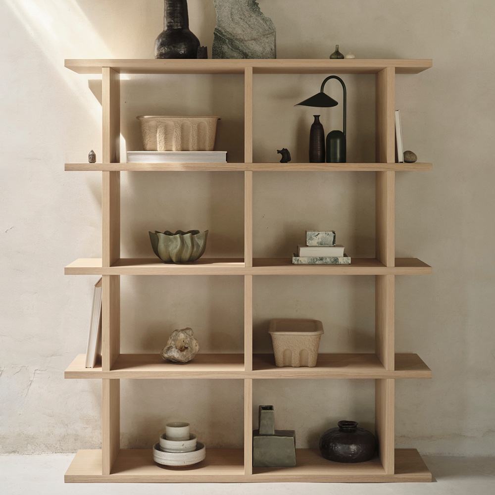 Alternativ bild 1 för Ferm Living - Kona Bookcase 2x4  - Hyllor - Natural - B: 122.5 x H: 141 x D: 30 cm