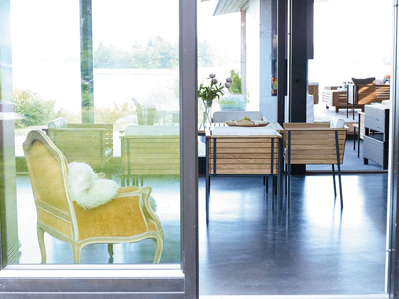 Häringe Matbord 85X170Cm Svart / Teak 