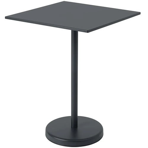 Linear Steel Barbord 70x70 h: 95 cm Anthracite Black 