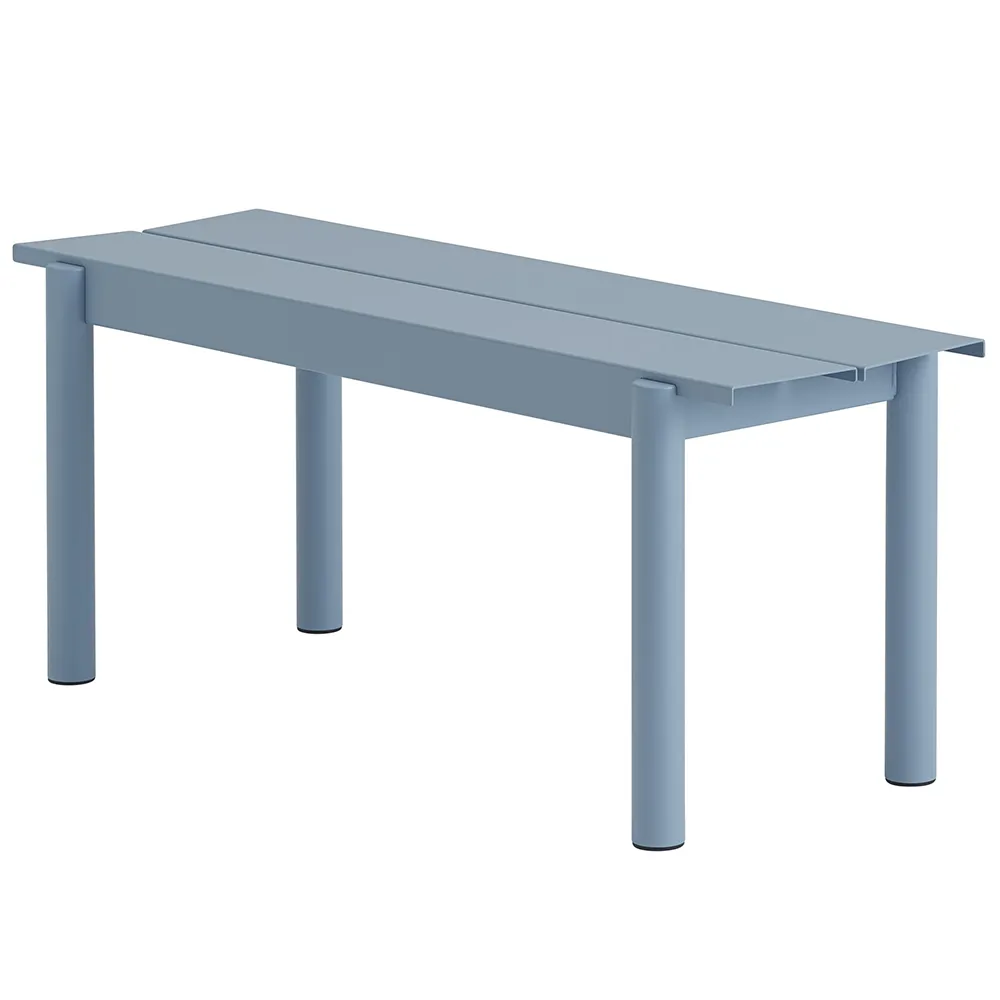 Produktfoto för Muuto - Linear Steel Bench - Trädgårdsbänk - Off-White - L110 x D39 x H45,5 cm