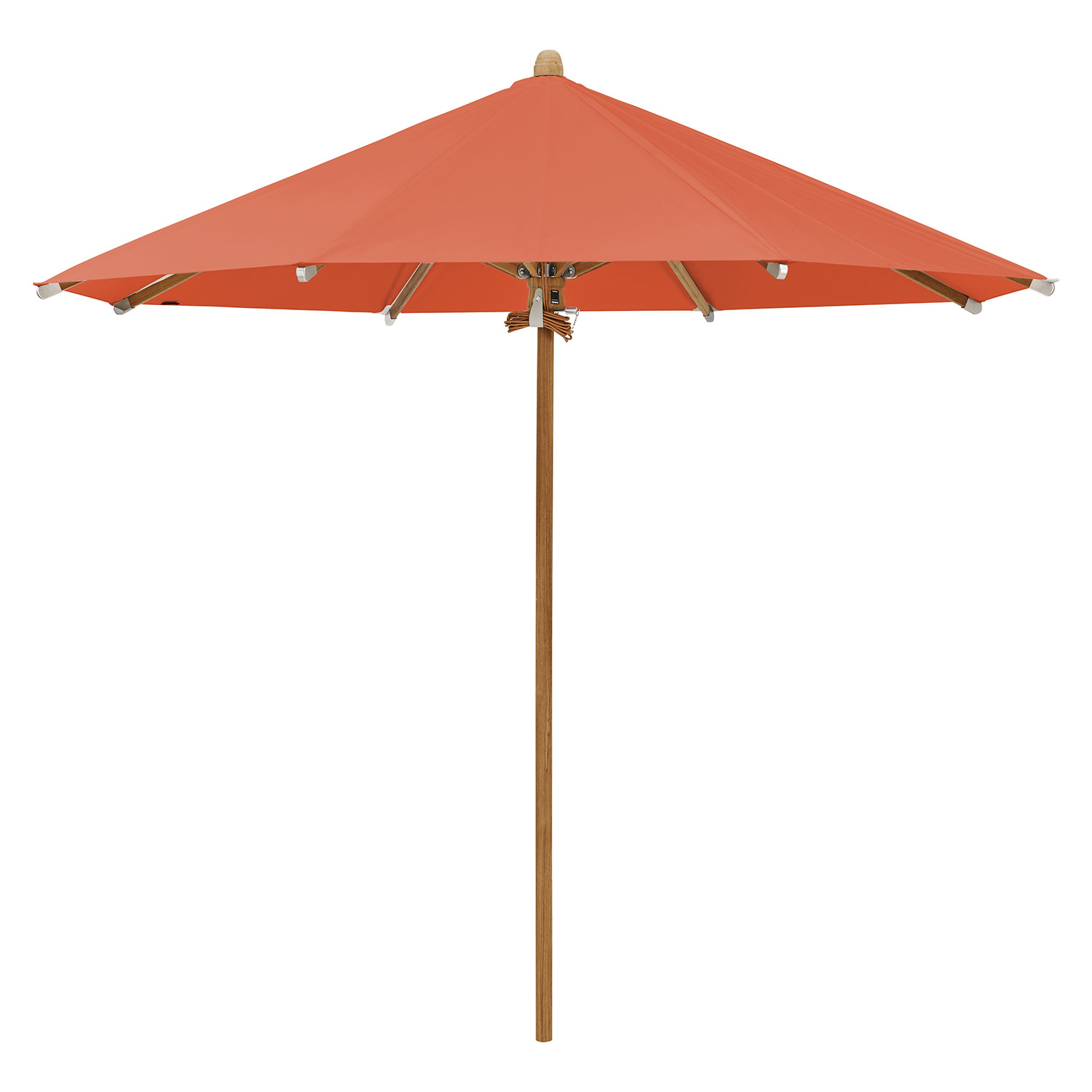 Teakwood parasoll 350 cm kat.5 660 papaya Glatz