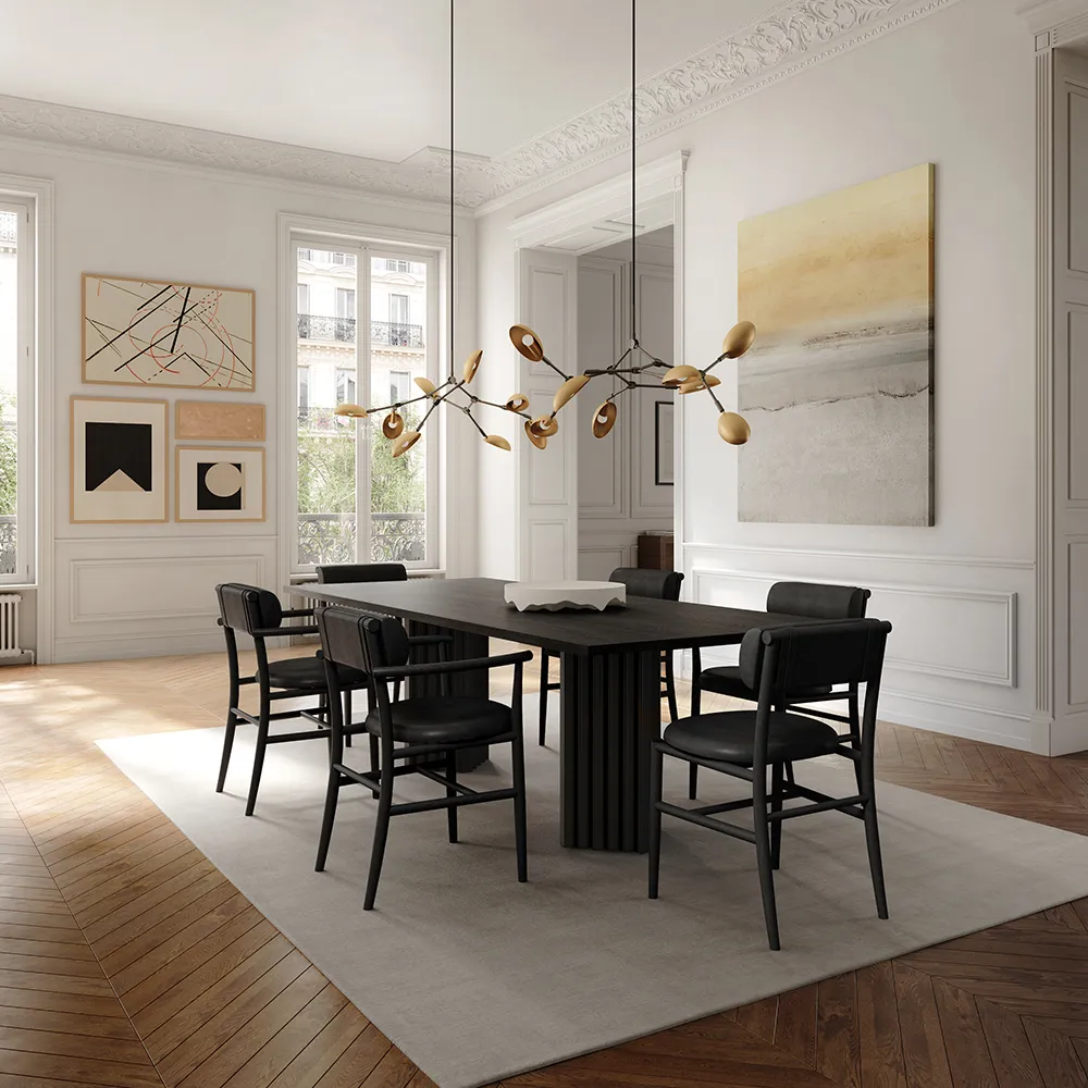 Nama Karmstol - Coffee Black, Aniline Leather