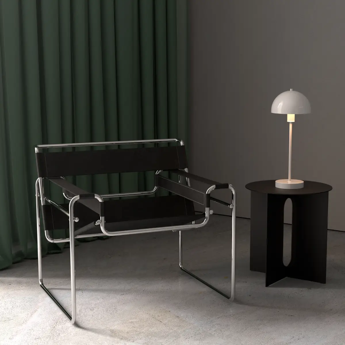 Vienda blankvit Bordslampa Ø19,5xH50 cm Metall