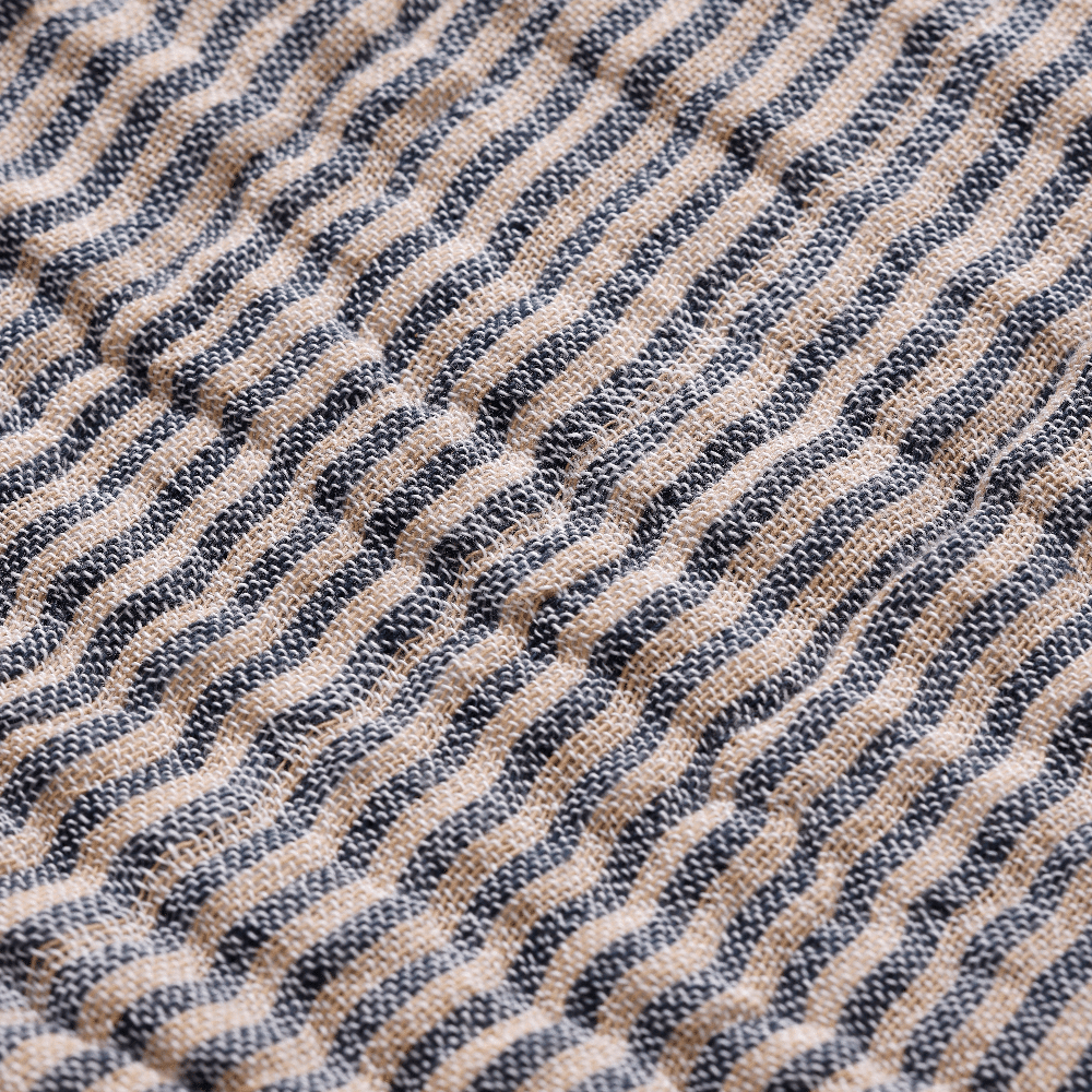 Alternativ bild 1 för Ferm Living - Fino Bedspread - Överkast - Ink Blue/Sand - W240 x D0 x H250 cm