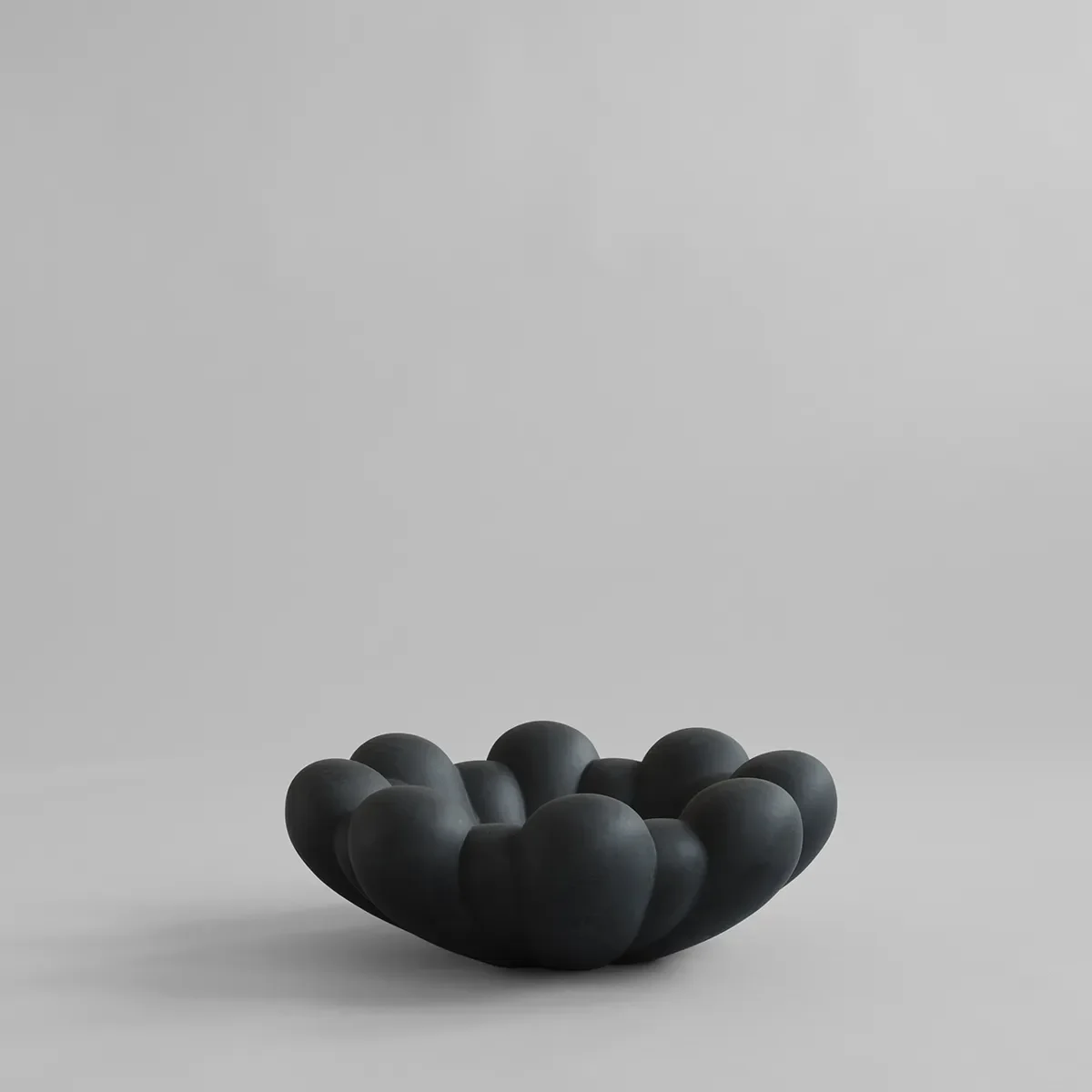 Handgjord Dekorationsskål Bloom Black Ø 44 cm