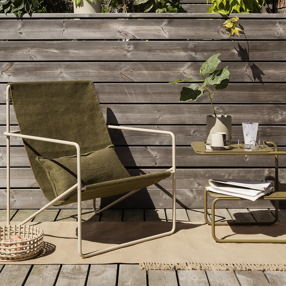 Alternativ bild 1 för Ferm Living - Desert Chair - Fåtölj - Olive / Black - W63 x H77,5 x D66 cm