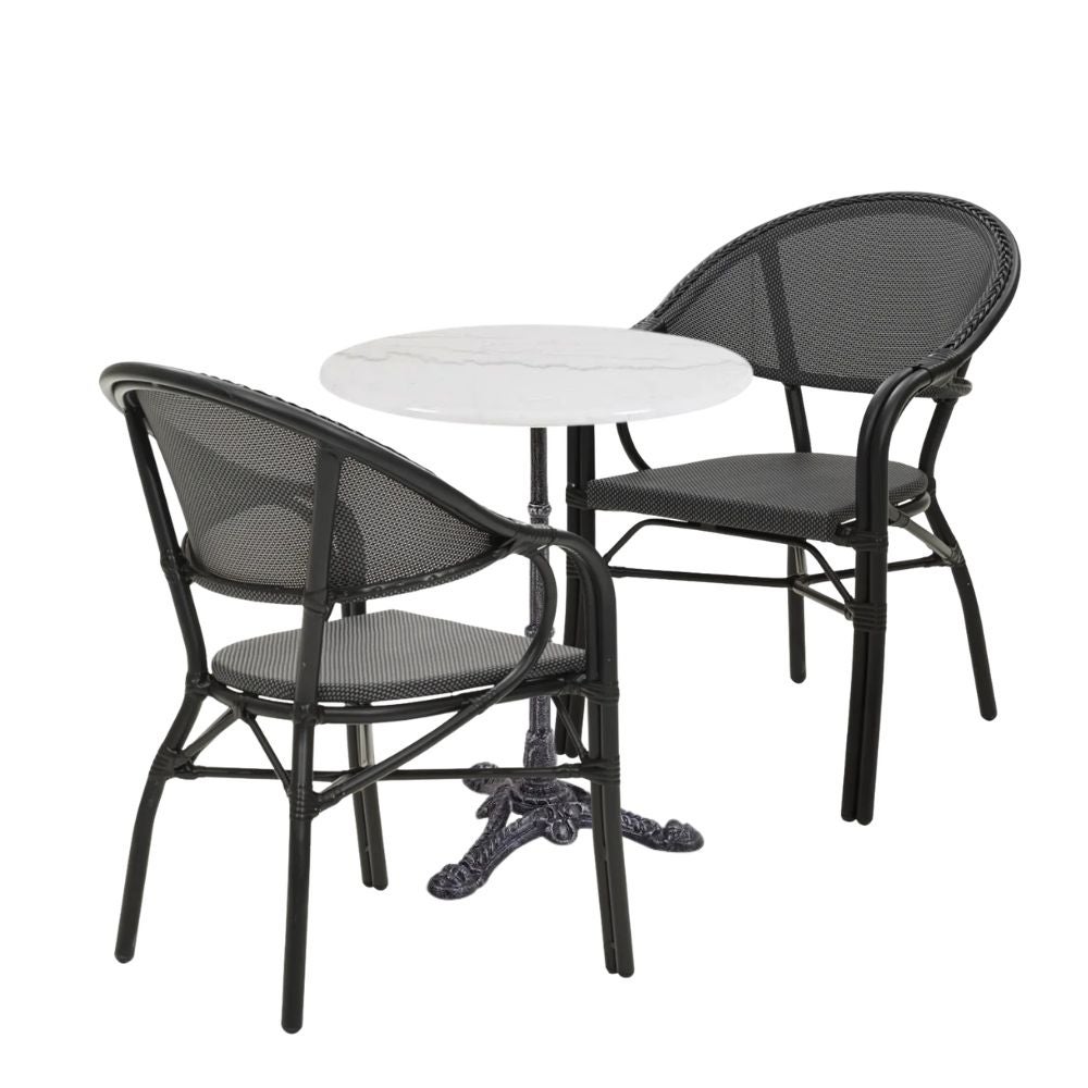 Bistrostol med karm Parterre Svart/Svart