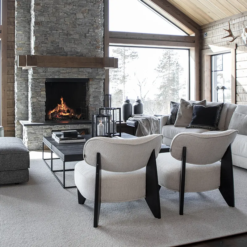 Cadiz tygfåtölj Quiet cream